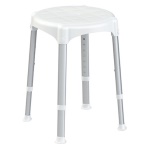 K Design - Sgabello bagno K Design EH STRA PP BX regolabile h.39-54 cm Bianco