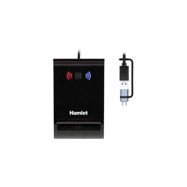 Lettore smart card Hamlet HUSCR NFCX CIE 3.0 Black