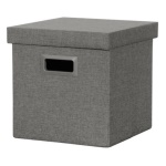 Amicasa - Scatola salvaspazio Amicasa SNH 013 pieghevole Grigio scuro