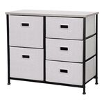 Amicasa - Cassettiera salvaspazio Amicasa 5L 207 5C Grigio chiaro