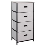 Amicasa - Cassettiera salvaspazio Amicasa 5L 203 4C Grigio chiaro