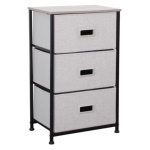 Amicasa - Cassettiera salvaspazio Amicasa 5L 202 3C Grigio chiaro