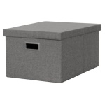 Amicasa - Scatola salvaspazio Amicasa SNH 005 pieghevole Grigio scuro