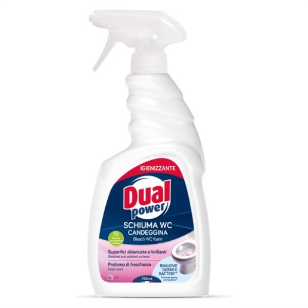 Detergente bagno Dual Power DS9116 Schiuma WC candeggina