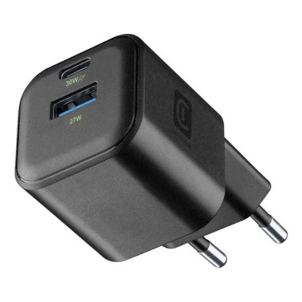 Caricabatterie Cellular Line ACHGANENTRY2PD30WK MULTI 30W GaN+ Black