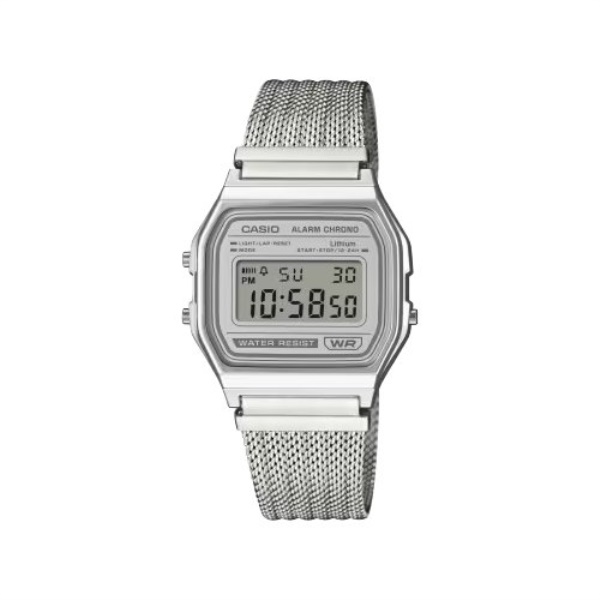 Orologio Casio A158 WEM 7EF VINTAGE Silver e White