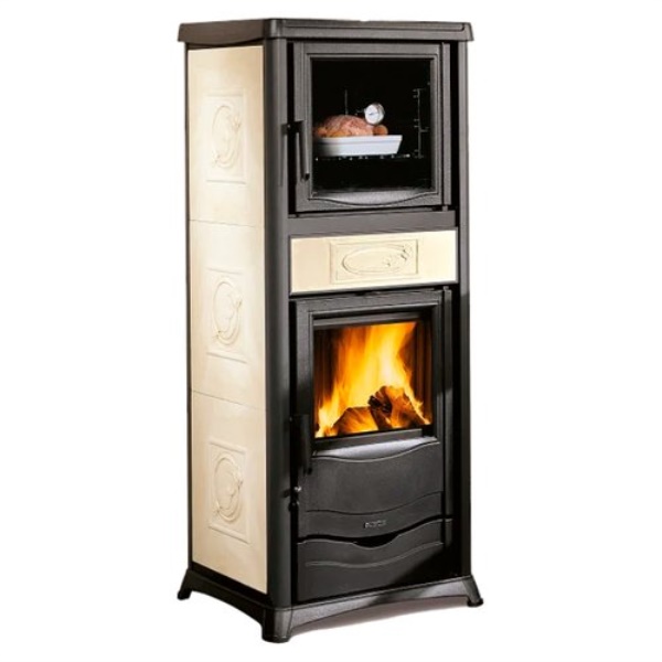 Stufa legna Nordica 3004002 ROSSELLA PLUS FORNO .165 Ceramica Panna
