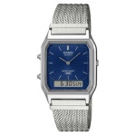 CASIO - Orologio Casio AQ 230EM 2AEF VINTAGE Silver e Blue