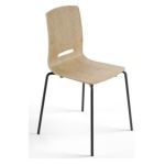 Pointhouse - Sedia Pointhouse 52FLO001 0PMFXXXX FLORA Piombo opaco e Rovere cadiz