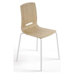 Pointhouse - Sedia Linea 88 52FLO001 06MFXXXX FLORA Bianco opaco e Rovere cadiz