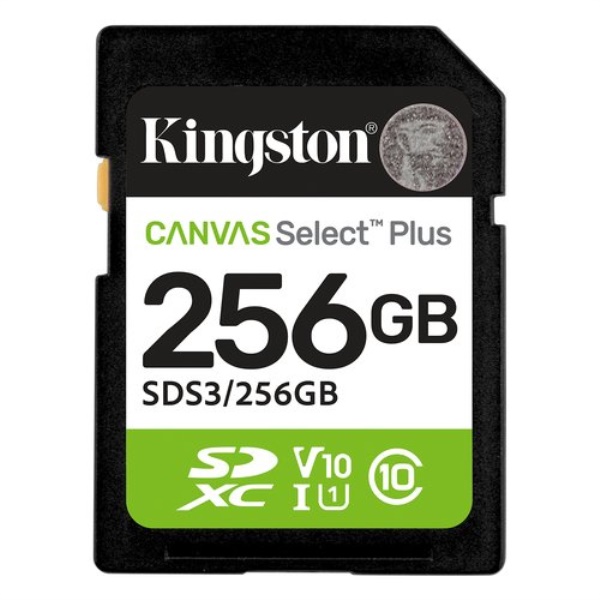 Scheda di memoria Kingston SDS3 256GB CANVAS SELECT PLUS