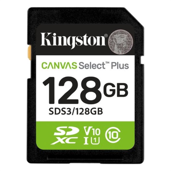 Scheda di memoria Kingston SDS3 128GB CANVAS SELECT PLUS