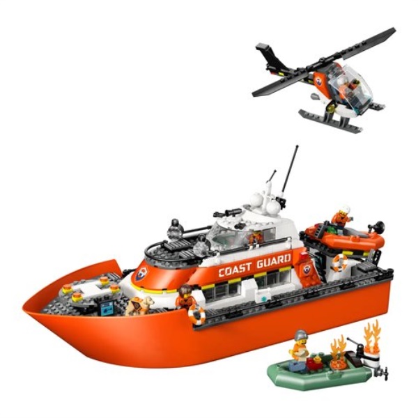Costruzioni LEGO 60504 CITY ESPLORATION Motoscafo soccorso ed elicotte