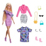 Mattel - Set bambola Mattel HYT61 BARBIE con 3 outfit completi
