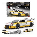 Mattel - Costruzioni Mattel JFT18 BRICK SHOP HOT WHEELS ELITE Audi R8 LMS 1:32