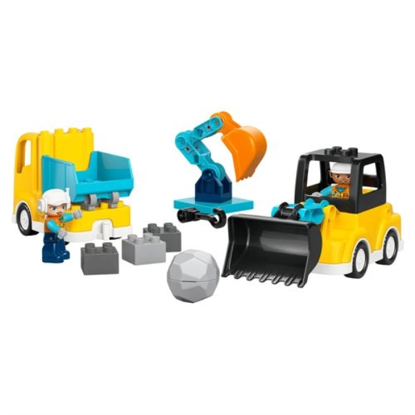 Costruzioni LEGO 10475 DUPLO TOWN Veicoli da cantiere 3 in 1