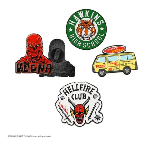 Gadget Cinereplicas STRANGER THINGS Set di 4 spille della stagione 4