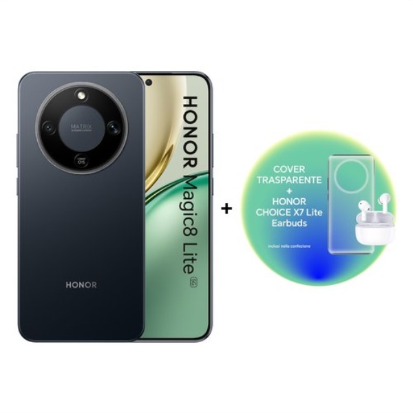 Smartphone Honor BNDM8LBX7C256 MAGIC8 LITE Bundle Cover+X7 Lite Midnig