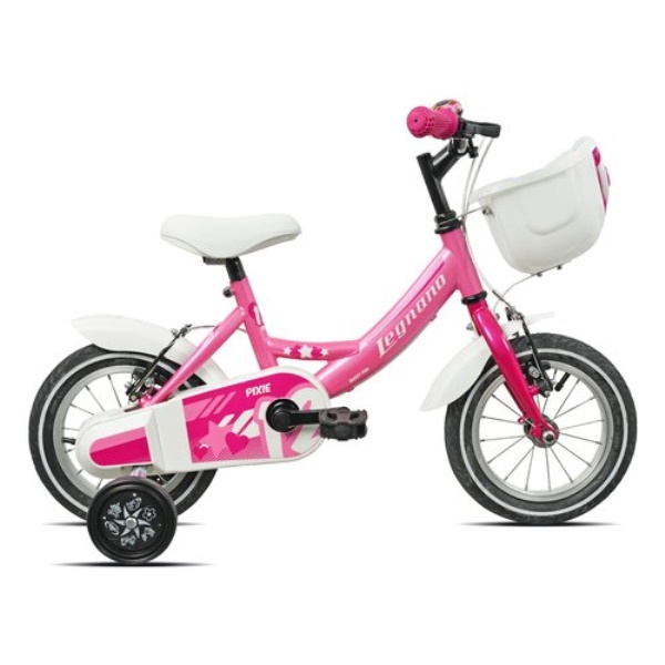 Bicicletta Legnano 26L9900D BIMBA con rotelle Pink Fucsia Glossy
