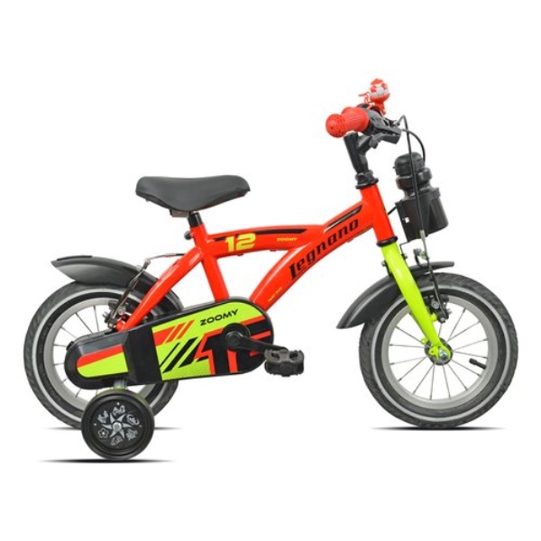 Bicicletta Legnano 26L9900 BIMBO con rotelle Red e Yellow Glossy