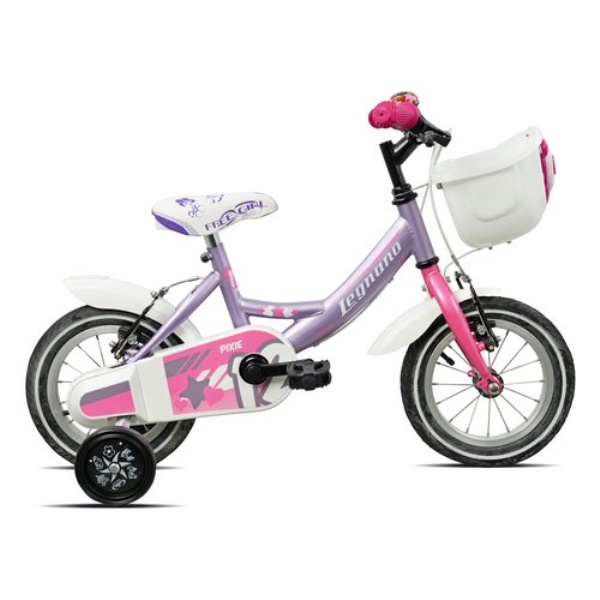 Bicicletta Legnano 26L9900DL BIMBA con rotelle Lilac Pink Glossy