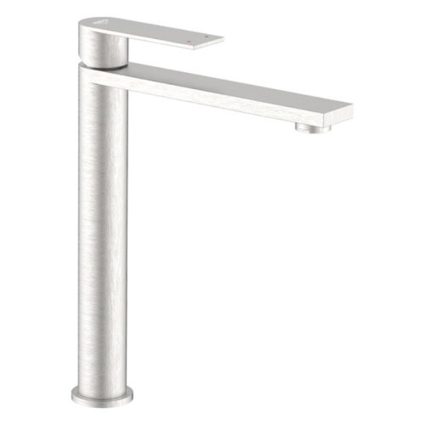 Miscelatore lavabo Idro Bric SCARUB1502AC SOLAR bocca alta Spazzolato 