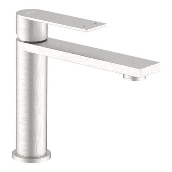 Miscelatore lavabo Idro Bric SCARUB1500AC SOLAR Spazzolato argento