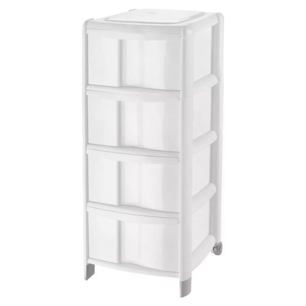 Cassettiera salvaspazio Tontarelli 9022069112 BAMBÙ 4C Bianco