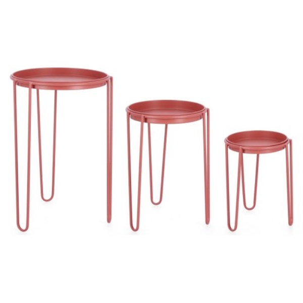 Set porta vasi piante Yes Everyday 0723940 MADELYN rialzati con vassoi