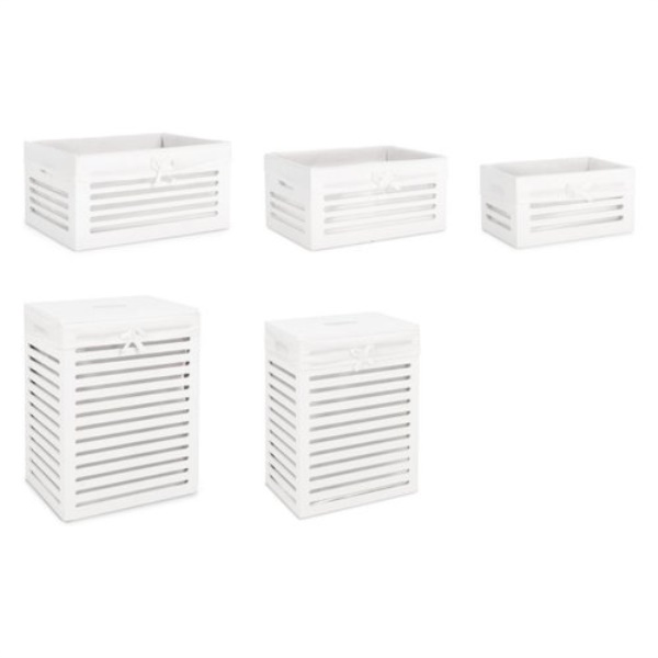 Set porta biancheria Yes Everyday 0402421 ISRA con 3 cestini rettangol