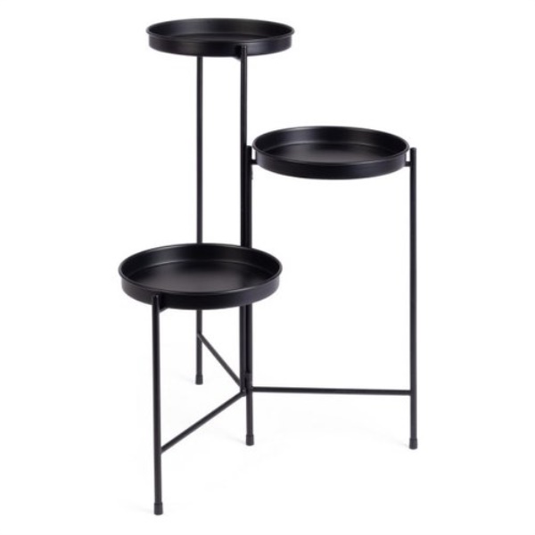 Porta piante Yes Everyday 0743988 HENLEY 3P pieghevole Nero