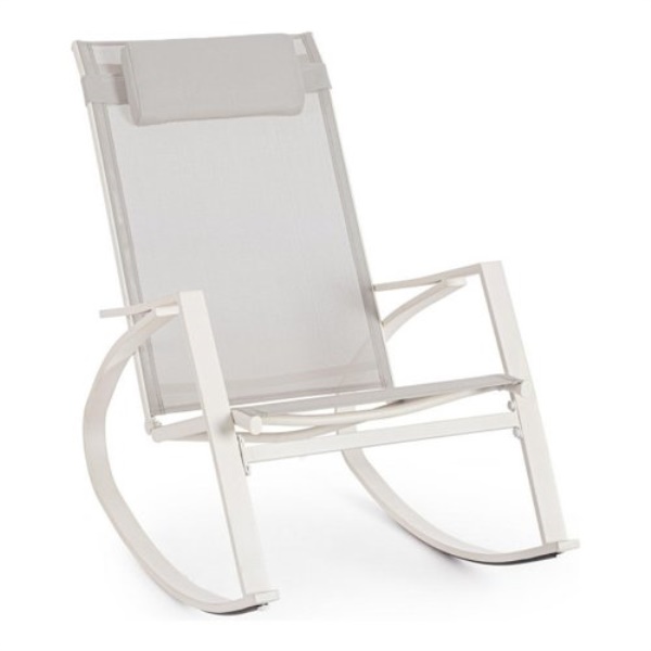 Sedia a dondolo Yes Everyday 0805786 ERCOLANO Bianco e Grigio