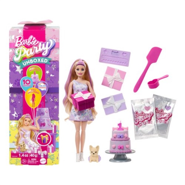 Bambola Mattel JFG70 BARBIE Party Surprise Birthday Bows Assortito