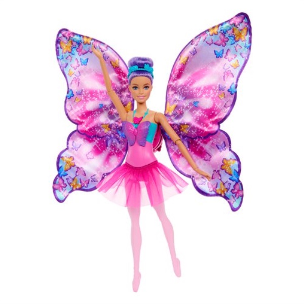 Bambola Mattel HXJ10 BARBIE Ballerina Ali di Farfalla
