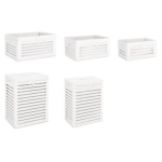 Yes Everyday - Set porta biancheria Yes Everyday 0402421 ISRA Set2 + 3ceste bianc