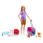 Mattel - Bambola Mattel HRG50 BARBIE Veterinaria con trasportino