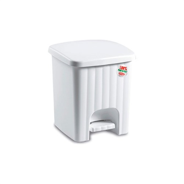 Pattumiera bagno Stefanplast 38505 PEDALINA coperchio a pedale Bianco