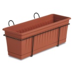 Stefanplast - Balconiera Stefanplast 86060 con cassetta piante inclusa Terracotta