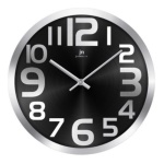 Lowell - Orologio da parete Lowell 14972N JUSTAMINUTE Silver e Nero