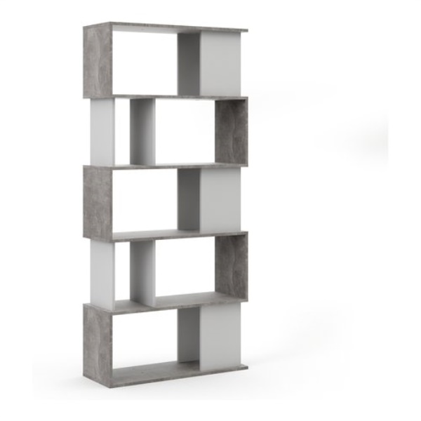 Libreria Tvilum 71735PGX49 MAZE Oxid beton e White
