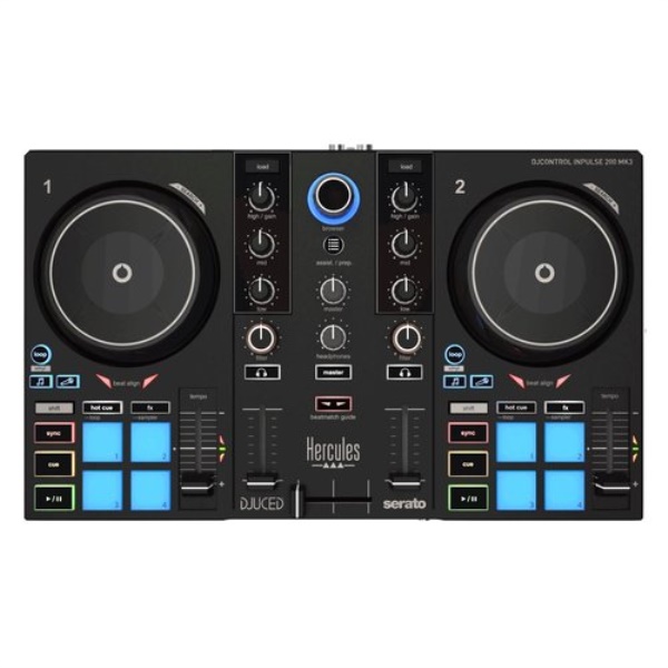 Controller disc jockey Hercules DJCONTROL Inpulse 200 MK3 Black