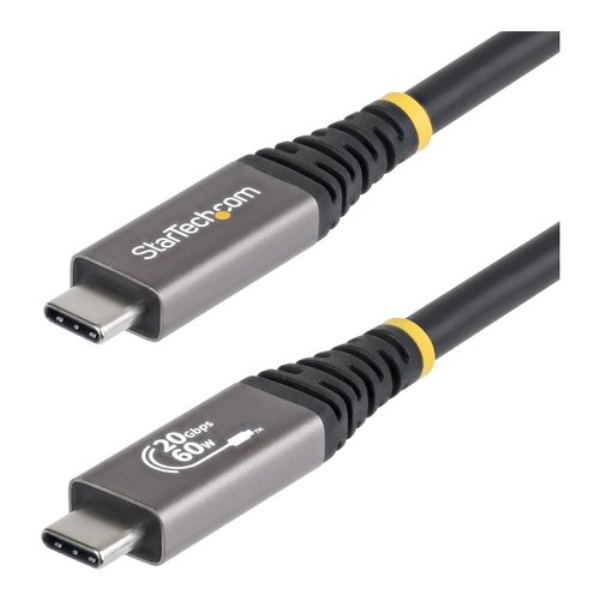 Cavo USB C Startech.Com CC3M20GUSB4CX USB4 60W Black e Grey
