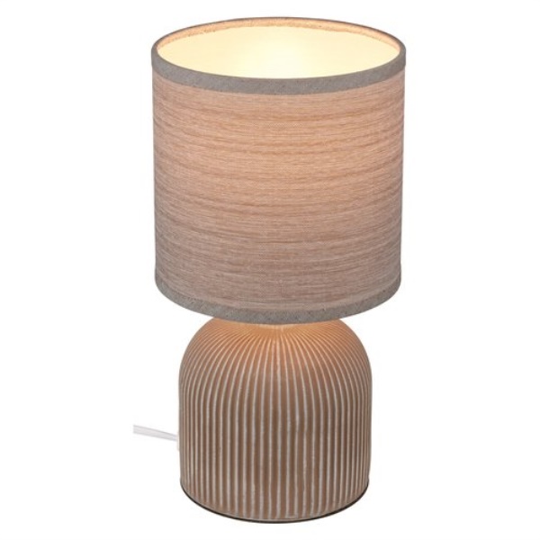 Lampada tavolo Briloner BT10038 CERAMIC FABRIC Marrone