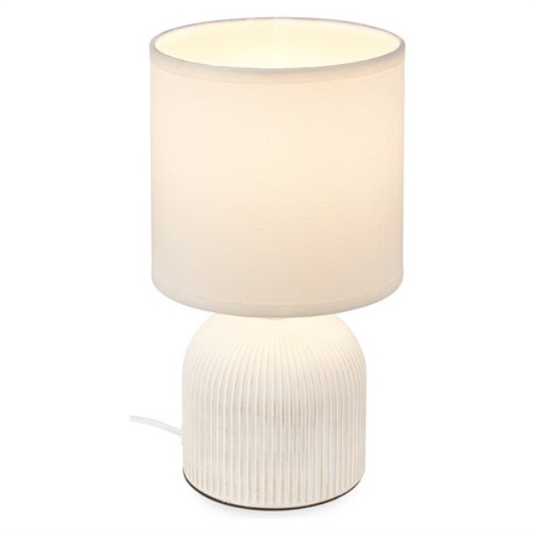 Lampada tavolo Briloner BT10037 CERAMIC FABRIC Bianco