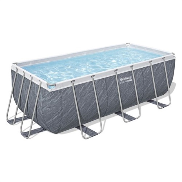 Piscina Bestway 56722 7 STEEL PRO MAX Effetto marmo grigio