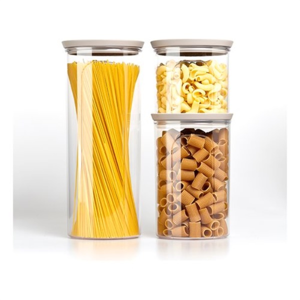 Set barattoli Stefanplast 55681 TOSCA (700 ml, 1, lt, 2,2 lt) Tortora