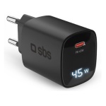 SBS - Caricabatterie Sbs TETRGANLCD1C45K LCD WALL CHARGER Black