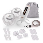 Kinderkraft - Tiralatte elettrico Kinderkraft KEGEFL00GLD0000 GENTLEFLOW doppio a ba