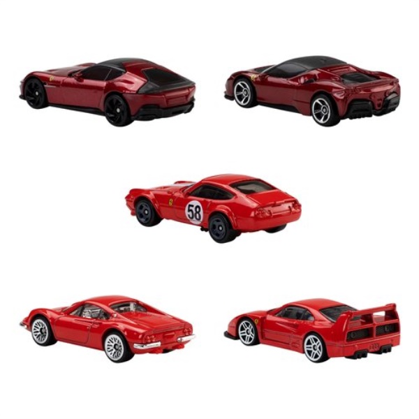 Set auto modelli Mattel JLN12 HOT WHEELS Ferrari Assortito