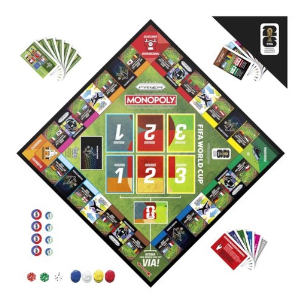 Gioco Hasbro G2633103 MONOPOLY Panini Prizm Fifa World Cup gioco